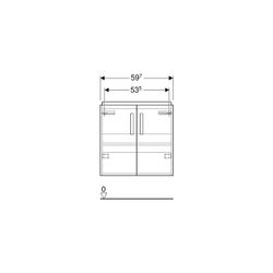 Geberit Renova Compact Unterschrank für Waschtisch, 2 Türen 59,7x60,5x39,7cm B Wasch... GEBERIT-501926421 4025410905581 (Abb. 1)