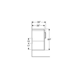 Geberit Renova Compact Unterschrank für Waschtisch, 2 Türen 59,7x60,5x39,7cm B Wasch... GEBERIT-501926421 4025410905581 (Abb. 1)