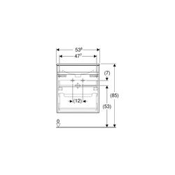 Geberit Renova Plan Set Möbelwaschtisch 55cm, Unterschr., 1 Schubl./1 Innenschubl., ... GEBERIT-501914001 4025410905345 (Abb. 1)