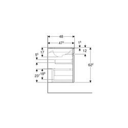 Geberit Renova Plan Set Möbelwaschtisch 55cm, Unterschr., 1 Schubl./1 Innenschubl., ... GEBERIT-501914001 4025410905345 (Abb. 1)