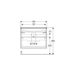 Geberit Renova Plan Set Möbelwaschtisch 80cm, Unterschr., 1 Schubl./1 Innenschubl., ... GEBERIT-501916JK1 4025410905901 (Abb. 1)
