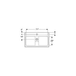 Geberit Renova Plan Set Möbelwaschtisch 80cm, Unterschr., 1 Schubl./1 Innenschubl., ... GEBERIT-501916JK1 4025410905901 (Abb. 1)