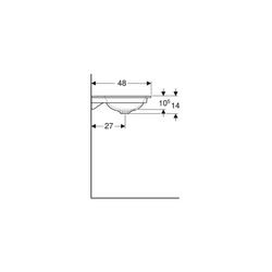 Geberit ONE Möbelwaschtisch Abgang vertikal, Breite 75cm, Tiefe 48cm, Hahnloch mitti... GEBERIT-505010012 4025410953520 (Abb. 1)