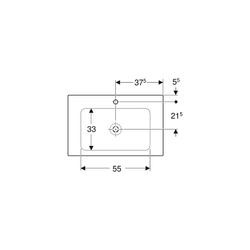 Geberit ONE Möbelwaschtisch Abgang vertikal, Breite 75cm, Tiefe 48cm, Hahnloch mitti... GEBERIT-505010012 4025410953520 (Abb. 1)