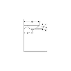 Geberit ONE Möbelwaschtisch Abgang vertikal, Breite 90cm, Tiefe 48cm, ohne Hahnloch,... GEBERIT-505011013 4025410953582 (Abb. 1)