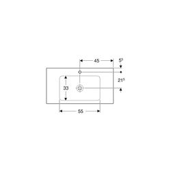 Geberit ONE Möbelwaschtisch Abgang vertikal, Breite 90cm, Tiefe 48cm, Hahnloch mitti... GEBERIT-505010013 4025410953537 (Abb. 1)