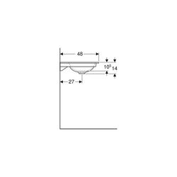 Geberit ONE Möbelwaschtisch Abgang vertikal, Breite 105cm, Tiefe 48cm, Hahnloch mitt... GEBERIT-505010014 4025410953544 (Abb. 1)