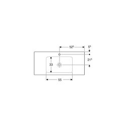 Geberit ONE Möbelwaschtisch Abgang vertikal, Breite 105cm, Tiefe 48cm, Hahnloch mitt... GEBERIT-505010014 4025410953544 (Abb. 1)