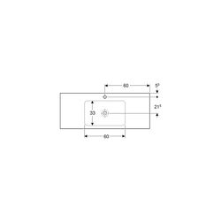 Geberit ONE Möbelwaschtisch Abgang vertikal, Breite 120cm, Tiefe 48cm, Hahnloch mitt... GEBERIT-505010015 4025410953551 (Abb. 1)