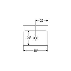 Geberit ONE Waschtisch Abgang vertikal, Breite 50cm, Tiefe 41cm, ohne Hahnloch, ohne... GEBERIT-505021016 4025410953735 (Abb. 1)