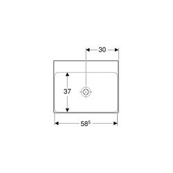 Geberit ONE Waschtisch Abgang vertikal, Breite 60cm, Tiefe 48cm, ohne Hahnloch, ohne... GEBERIT-505021011 4025410953681 (Abb. 1)