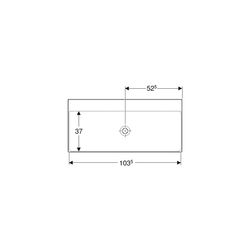 Geberit ONE Waschtisch Abgang vertikal, Breite 105cm, Tiefe 48cm, ohne Hahnloch, ohn... GEBERIT-505021014 4025410953711 (Abb. 1)