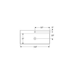 Geberit ONE Waschtisch Abgang vertikal, Breite 105cm, Tiefe 48cm, Hahnloch mittig, o... GEBERIT-505020014 4025410953650 (Abb. 1)