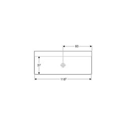 Geberit ONE Waschtisch Abgang vertikal, Breite 120cm, Tiefe 48cm, ohne Hahnloch, ohn... GEBERIT-505021015 4025410953728 (Abb. 1)