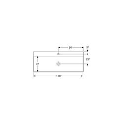 Geberit ONE Waschtisch Abgang vertikal, Breite 120cm, Tiefe 48cm, Hahnloch mittig, o... GEBERIT-505020015 4025410953667 (Abb. 1)