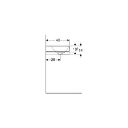 Geberit ONE Aufsatzwaschtisch rechteckig, Abgang vertikal, B 50cm T 40cm Hahnloch mi... GEBERIT-505030016 4025410953759 (Abb. 1)
