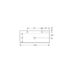 Geberit ONE Waschtisch Abgang vertikal, Breite 120cm, Tiefe 48cm, Hahnloch links, re... GEBERIT-505022015 4025410953742 (Abb. 1)
