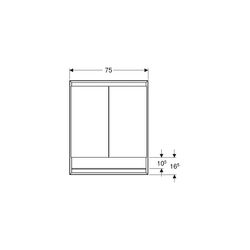 Geberit ONE Spiegelschrank mit Nische und ComfortLight, 2 Türen, UP-Montage, H 90cm ... GEBERIT-505822001 4025410935311 (Abb. 1)