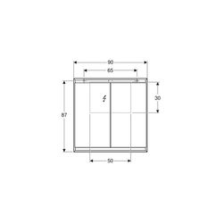 Geberit ONE Spiegelschrank mit ComfortLight, 2 Türen, AP-Montage, Höhe 90cm B 90cm, ... GEBERIT-505813001 4025410935151 (Abb. 1)