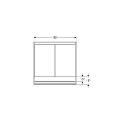 Geberit ONE Spiegelschrank mit Nische und ComfortLight, 2 Türen, UP-Montage, H 90cm ... GEBERIT-505823001 4025410935359 (Abb. 1)