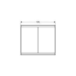 Geberit ONE Spiegelschrank mit ComfortLight, 2 Türen, UP-Montage, Höhe 90cm B 105cm,... GEBERIT-505804001 4025410934994 (Abb. 1)