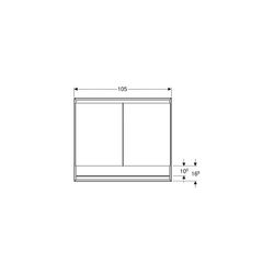 Geberit ONE Spiegelschrank mit Nische und ComfortLight, 2 Türen, UP-Montage, H 90cm ... GEBERIT-505824002 4025410935403 (Abb. 1)