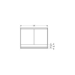 Geberit ONE Spiegelschrank mit Nische und ComfortLight, 2 Türen, UP-Montage, H 90cm ... GEBERIT-505825002 4025410935441 (Abb. 1)