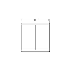 Geberit ONE Spiegelschrank mit ComfortLight, 2 Türen, UP-Montage, Höhe 90cm B 90cm, ... GEBERIT-505803002 4025410934963 (Abb. 1)