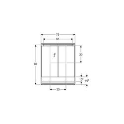Geberit ONE Spiegelschrank mit Nische und ComfortLight, 2 Türen, AP-Montage, H 90cm ... GEBERIT-505832002 4025410935526 (Abb. 1)