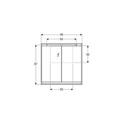 Geberit ONE Spiegelschrank mit ComfortLight, 2 Türen, AP-Montage, Höhe 90cm B 90cm, ... GEBERIT-505813002 4025410935168 (Abb. 1)