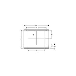 Geberit ONE Spiegelschrank mit Nische und ComfortLight, 2 Türen, AP-Montage, H 90cm ... GEBERIT-505835002 4025410935649 (Abb. 1)