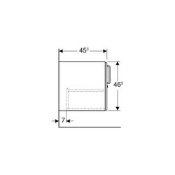 Geberit Bambini Unterschrank für Waschtisch, mit 1 Tür, 59,2x46,3x45,3cm, Weiß Melam... GEBERIT-501940011 4025410525024 (Abb. 1)