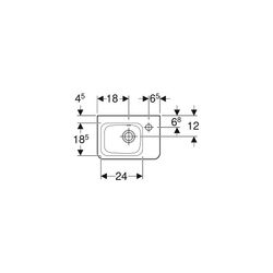 Geberit Renova Plan Handwaschbecken verkürzte Ausladung, 36x14,5x25cm, Hahnloch rech... GEBERIT-500382011 4025416818861 (Abb. 1)