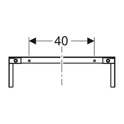 Geberit Duofix Traverse für Elementbefestigung, Ständerabstand ab 60cm, Nennbreite 6... GEBERIT-111041001 4025410946461 (Abb. 1)