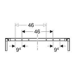 Geberit Duofix Traverse für Elementbefestigung, Ständerabstand ab 60cm, Nennbreite 9... GEBERIT-111043001 4025410946669 (Abb. 1)