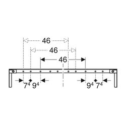 Geberit Duofix Traverse für Elementbefestigung, Ständerabstand ab 60cm, Nennbreite 1... GEBERIT-111044001 4025410946492 (Abb. 1)