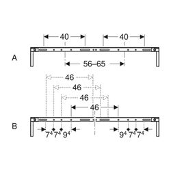 Geberit Duofix Traverse für Elementbefestigung, Ständerabstand ab 60cm, Nennbreite 1... GEBERIT-111045001 4025410946553 (Abb. 1)