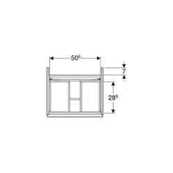 Geberit Renova Plan Unterschrank für Möbelwaschtisch, 1 Schublade, 1 Innenschublade,... GEBERIT-501935JK1 4025410525031 (Abb. 1)