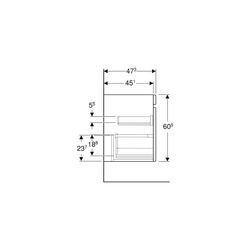 Geberit Renova Plan Unterschrank für Möbelwaschtisch, 1 Schublade, 1 Innenschublade,... GEBERIT-501935JK1 4025410525031 (Abb. 1)