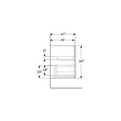 Geberit Renova Plan Unterschrank für Möbelwaschtisch, 1 Schublade, 1 Innensch., 78,8... GEBERIT-501937001 4025410524867 (Abb. 1)