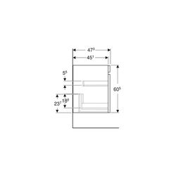 Geberit Renova Plan Unterschrank für Möbelwaschtisch, 1 Schublade, 1 Innenschublade,... GEBERIT-501938JR1 4025410525109 (Abb. 1)