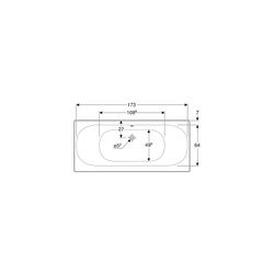 Geberit Soana Rechteckbadewanne schmaler Rand, Duo 180x80cm, Gesamtvolumen 212l... GEBERIT-554007011 4022009355208 (Abb. 1)