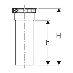 Geberit Verlängerung für Dünnbettaufsatz CleanLine... GEBERIT-154313001 4025410540027 (Abb. 1)