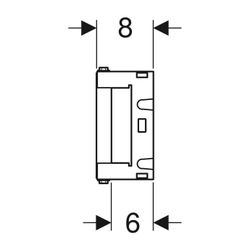 Geberit GIS Montageplatte universell, 15x41,5cm, Unterputz... GEBERIT-461197001 4025410592583 (Abb. 1)
