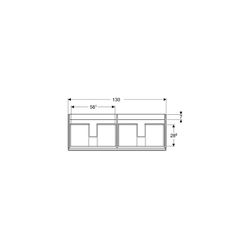 Geberit Renova Plan Unterschrank für Doppelmöbelwaschtisch 2 Schubladen, 2 Innensch.... GEBERIT-501939001 4025410524904 (Abb. 1)