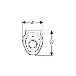Geberit Preda Urinal mit integrierter Steuerung, Batterie Zulauf hinten, Weiß... GEBERIT-116073001 4025416529873 (Abb. 1)