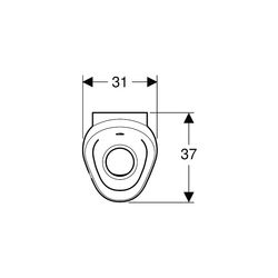 Geberit Preda Urinal mit integrierter Steuerung, Generatorbetrieb Zulauf hinten, Wei... GEBERIT-116074001 4025416529903 (Abb. 1)