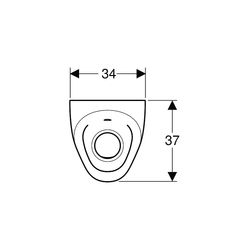 Geberit Selva Urinal mit integrierter Steuerung, Generatorbetrieb Zulauf hinten, Wei... GEBERIT-116084001 4025416530404 (Abb. 1)