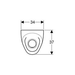 Geberit Selva Urinal wasserlos, Weiß... GEBERIT-116081001 4025416530138 (Abb. 1)