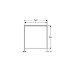 Geberit Abdeckrahmen für Geberit ONE Spiegelschrank, UP-Montage, Breite 62,8cm, Weiß... GEBERIT-505841001 4025410607522 (Abb. 1)